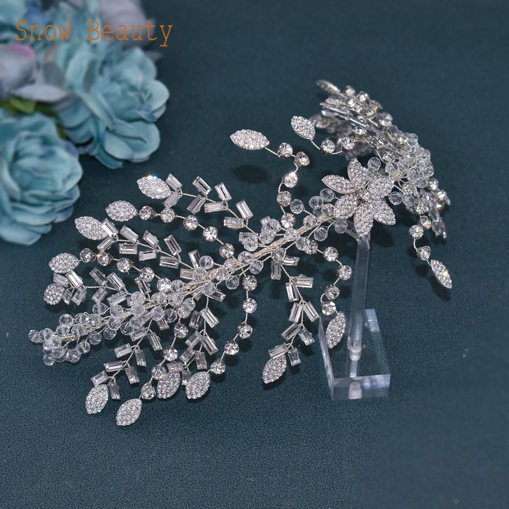 DZ084 Wedding Bride Exquisite Hair Band Rhinestone Bridal Headdress Crystal Bride Hair Accessories Bridesmaid Woman Headpiece