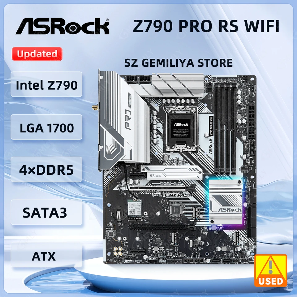 ASRock Z790 PRO RS WIFI Motherboard Intel Z790 LGA 1700 DDR5 256GB
