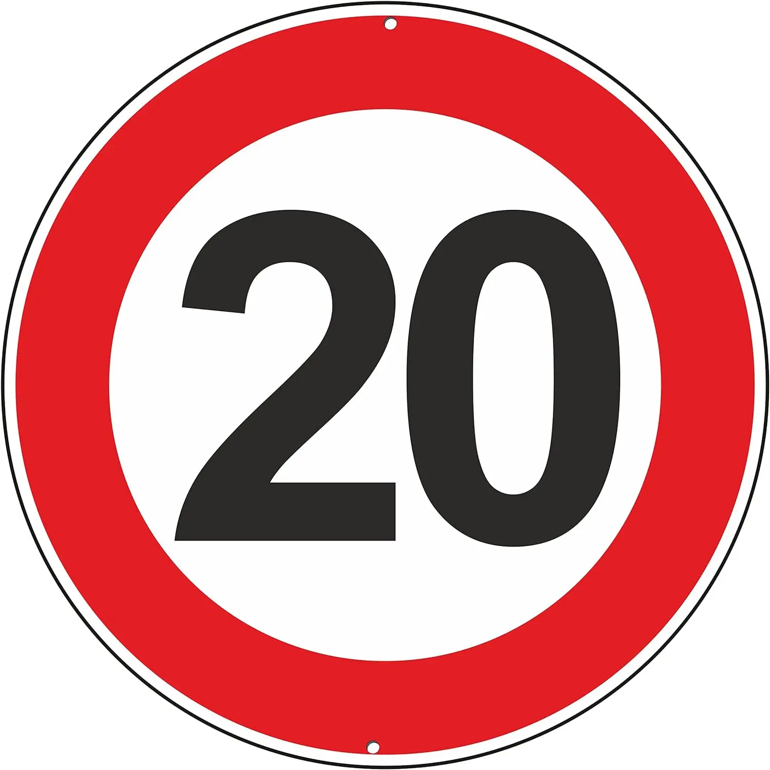 Metal Round Plate Traffic Safety Warning Sign - Waterproof, Anti-Fade Tin Sign