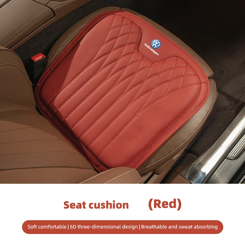 thumbnail image 1 of Funda de cojín para asiento de coche, protección lumbar, soporte de cintura para Volkswagen Arteon T-ROC T5 Tiguan GTI Tayron R-Line Sharan CC R, 1 of 5