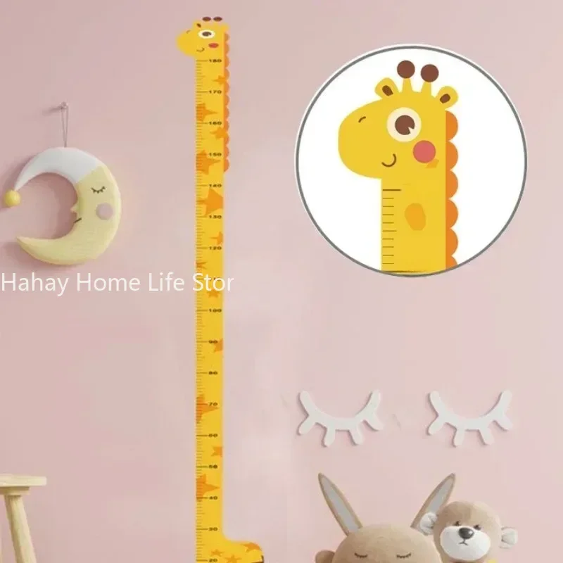 Wall Stickers 180cm Cartoon Animal Height Measure For Kids Room