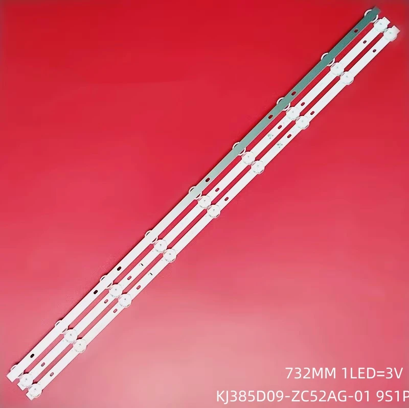 Barra de retroiluminación LED para ICT-4010 ISONIC, KJ385D09-ZC52AG-01, 9S1P, 303KJ385037, KJ385D09-ZC22AG-01