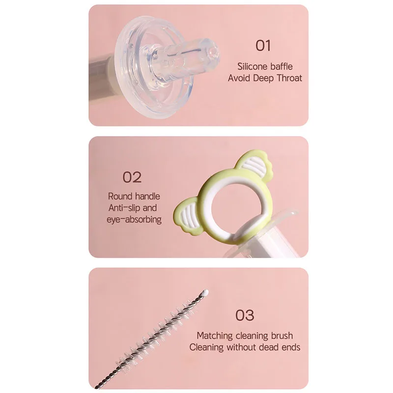 Medicine Feeder Baby BPA-Free Food Grade Squeeze Dropper Anti-Choke