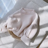 Autum Winter Baby Sweater Loose Style Knitted Baby Boy Girl Clothes Round Neck Kid Toddler Girl Boy Pullover Baby Outerwear 0-4Y