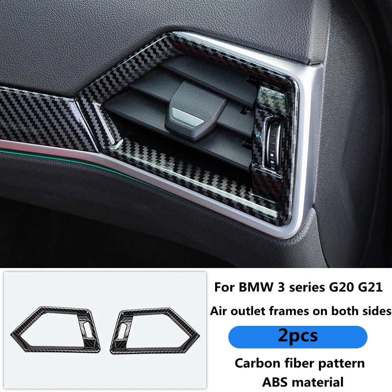 

Car styling carbon fiber pattern interior air conditioner air outlet frame for BMW 3 series G20 G21 interior accessories