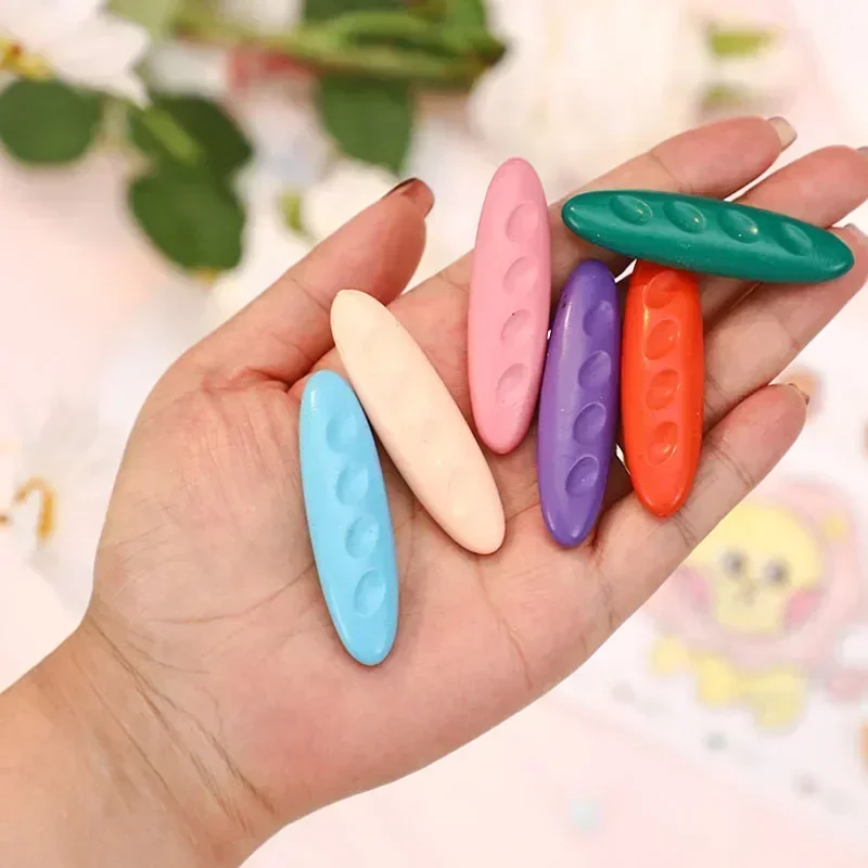 12/24/36 Colors Washable Not Dirty Hands Toddler Crayons Hole Crayons for Kids Non-Toxic Baby Crayons Coloring Art Supplies 4