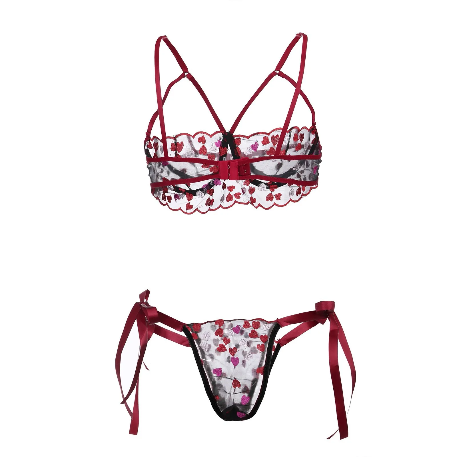 Freies Shiping Liebe Stickerei Bh G-string Tanga Nachtwäsche Sexy Lin Für Frauen Plus Größe Lin Verband frauen_voghion.com