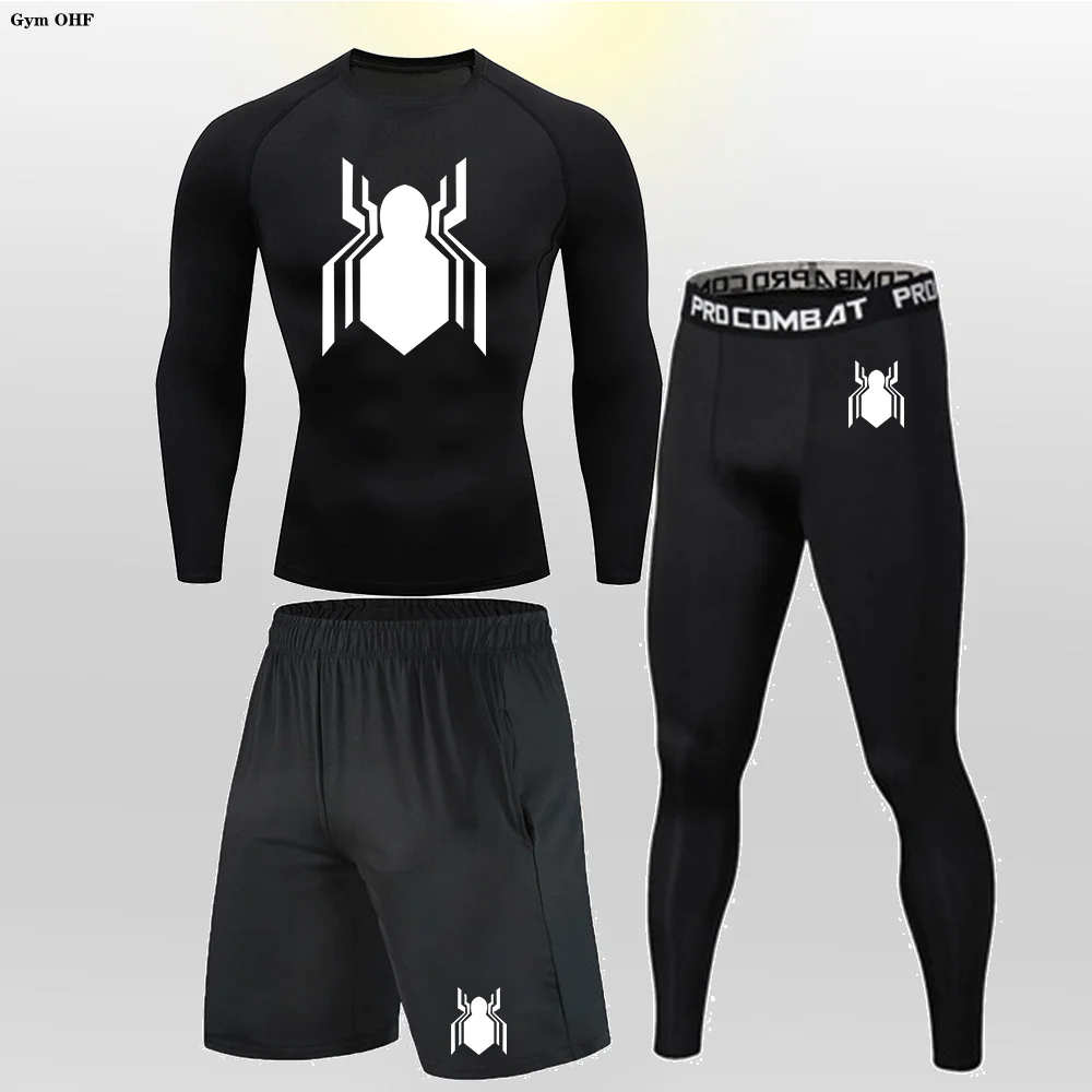 남성용 통기성 조깅 농구 속옷 타이츠, 운동복 요가 체육관 피트니스 운동복, 러닝 세트 