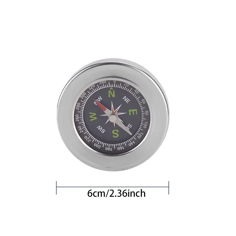 Description Picture 3 of item1pc6cm Stainless Steel Chinese Compass English Compass Outdoor Equipment Teaching Supplies Gifts