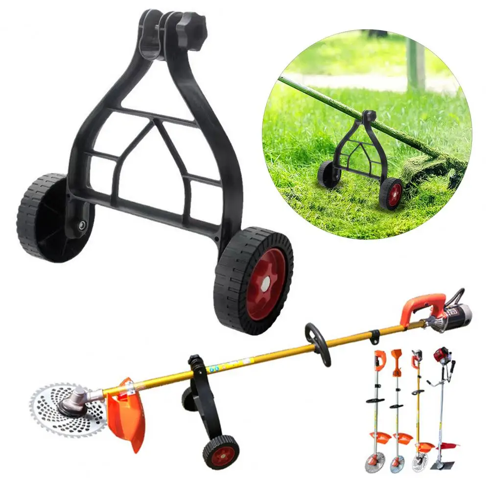 Lawn Mower Wheels Ergonomic Lawn Mower Stand Wheels Adjustable Lawn Mower Support Wheel for Walk-behind Brush Cutter for String
