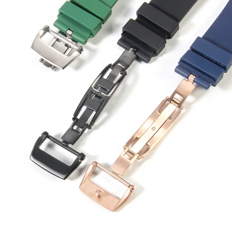 High-Quality Waterproof Soft Rubber Watch Strap for Luxury Sports Watches