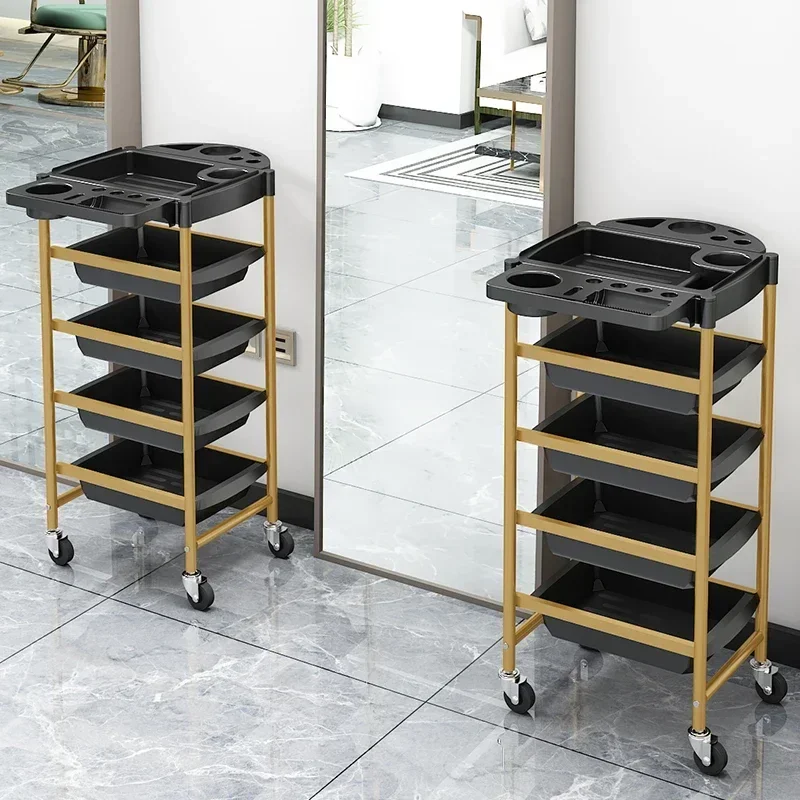 Hairdresser Beauty Salon Trolley Rolling Cosmetic Barber Spa Cart Tattoo Salon Utility Furniture