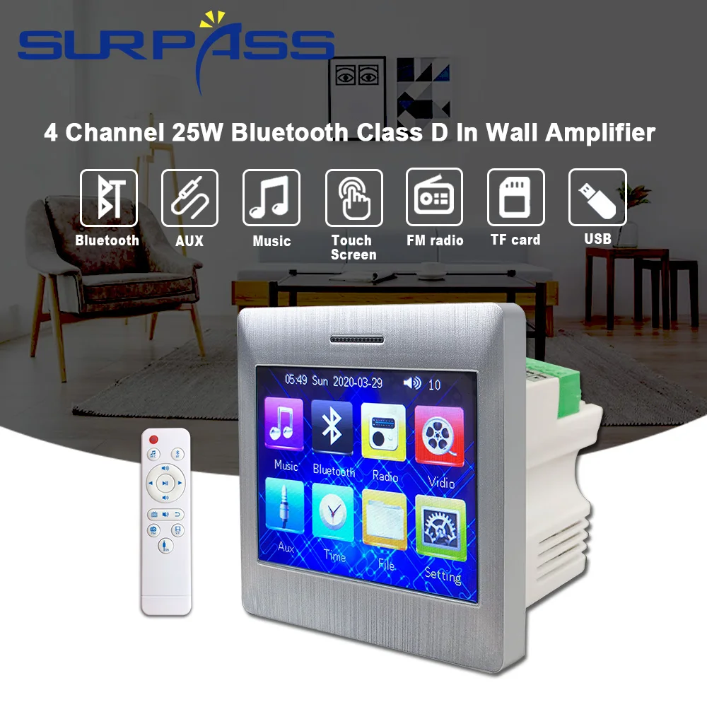 Wall Amplifier Audio Touch Screen 