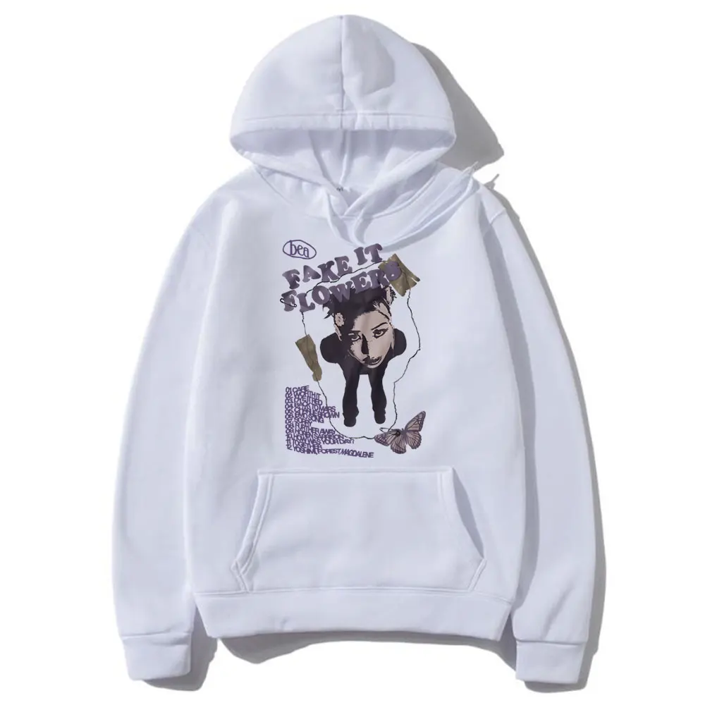 Singer Beabadoobee Fake It Flowers Graphic Hoodie Unisex Fashion Y2k Trend Sweatshirt Men Women Casual Cotton Oversized Hoodies