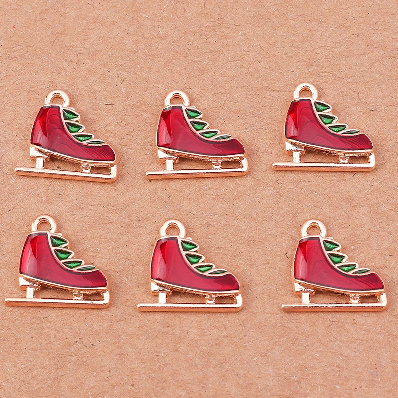 10 stücke 15x26mm Emaille Weihnachts strumpf Charms Anhänger für Schmuck Herstellung Ohrringe Halskette DIY Armband Zubehör liefert – Detail 32
