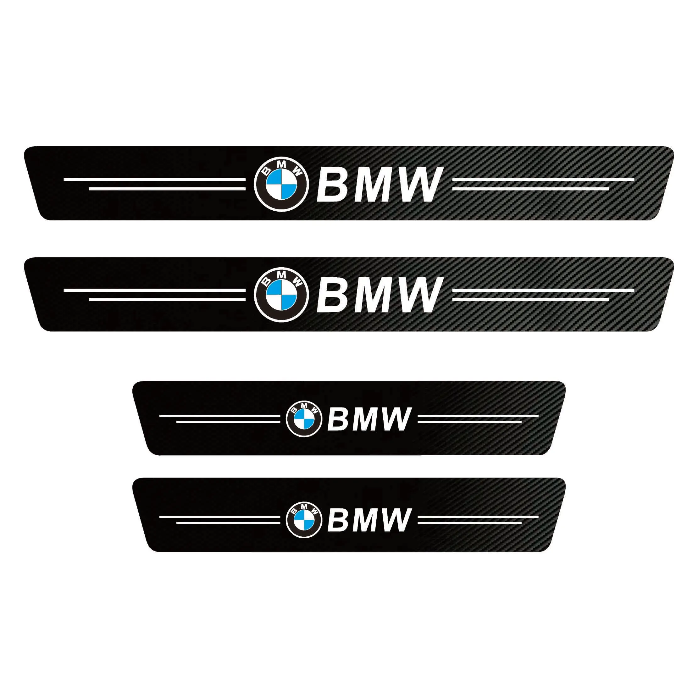 thumbnail image 1 of Pegatinas protectoras de umbral de puerta de coche de fibra de carbono para BMW Performance F30 F10 E90 F20 E46 E60 E70 E39 E36 E87 E28 X3 X1 X2 X4 X5 X6, 1 of 5