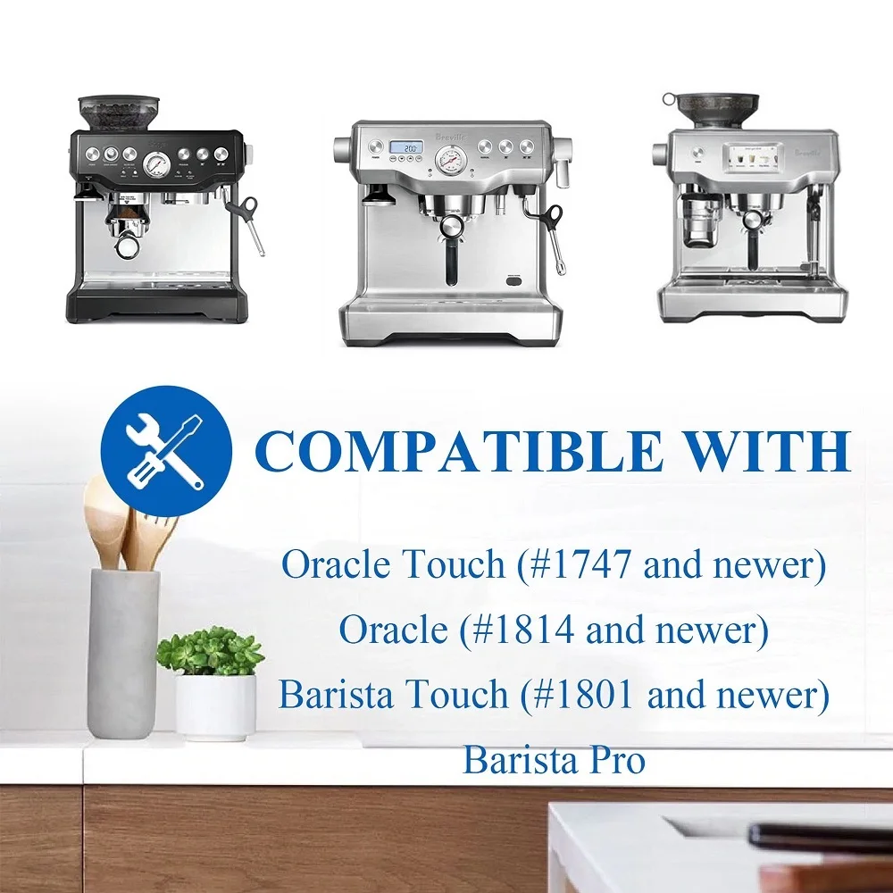 Description Picture 3 of item4 Pack Water Filter for Breville Sage Claro Swiss for Oracle Barista Bambino Espresso Coffee Machine Part #BES008WHT0NUC1