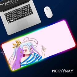 Sem jogo sem vida jogos mouse pad rgb computador led mousepad grande jogo mouse pad xl mouse almofadas rosa computador gamer 900x400 esteira de mesa