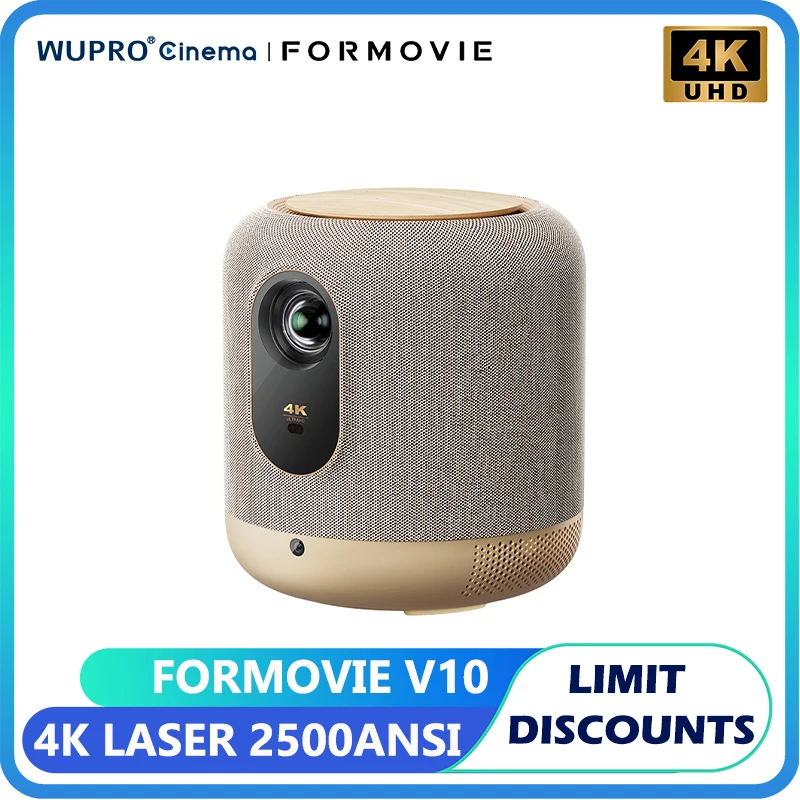 

Formovie V10 4K Laser Projector 2500ANSI Lumens ALPD Full HD For Home Cinema Portable Smart Fengmi TV Bluetooth HDR10 Theater
