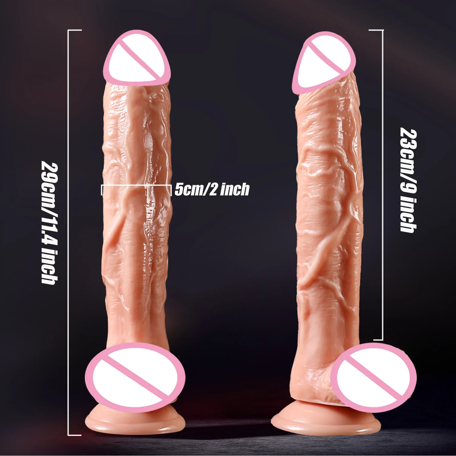 9 Inch Huge Realistic Dildo with Suction Cup Adult Sex Toys for Women Men Big Lifelike Dildos for Vaginal G spot and Anal Play