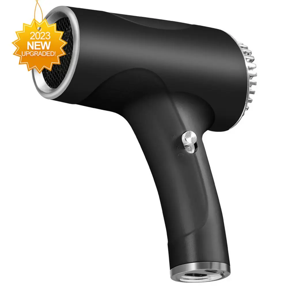 New Wireless Portable Hair Dryer High Power Household Travel Speed Negative Ion Charging Dual Purpose Hair Dryer