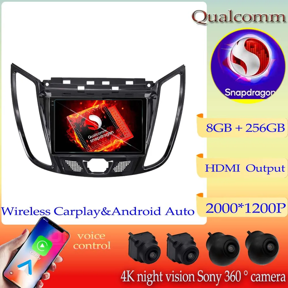 Android13 Qualcomm Snapdragon Navigazione Gps Autoradio Dvd No 2Din Stereo Head Unit Per Ford Fiesta Mk Vi 5 Mk5 2002 - 2008 Bt