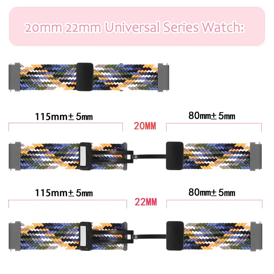 Nylon Braided Loop Strap Wristband in Elegant Design