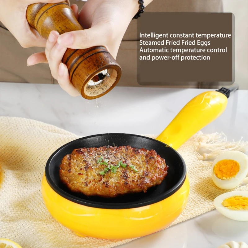 Multifunction Mini Electric Egg Omelette Cooker Eggs Boiler  Steamer Pancake Fried Steak Non-stick Frying Pan 110V 2