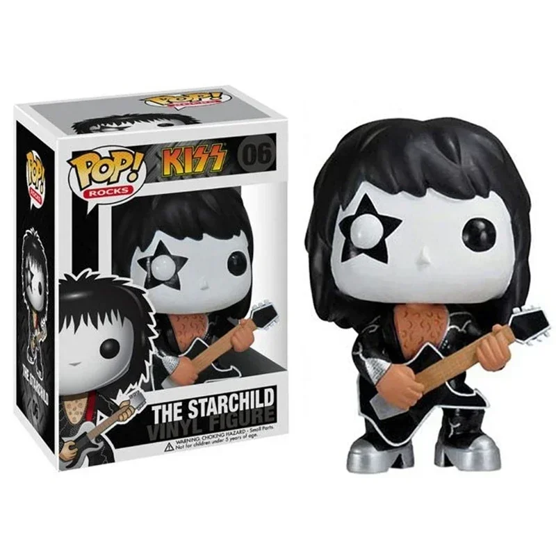 thumbnail image 1 of 2025 ¡NUEVO! FUNKO POP Rocks KISS #04 The Demon #121 #05 Spaceman #123 #06 Starchild #122 Catman #07 Figura de acción Colección de juguetes, 1 of 5