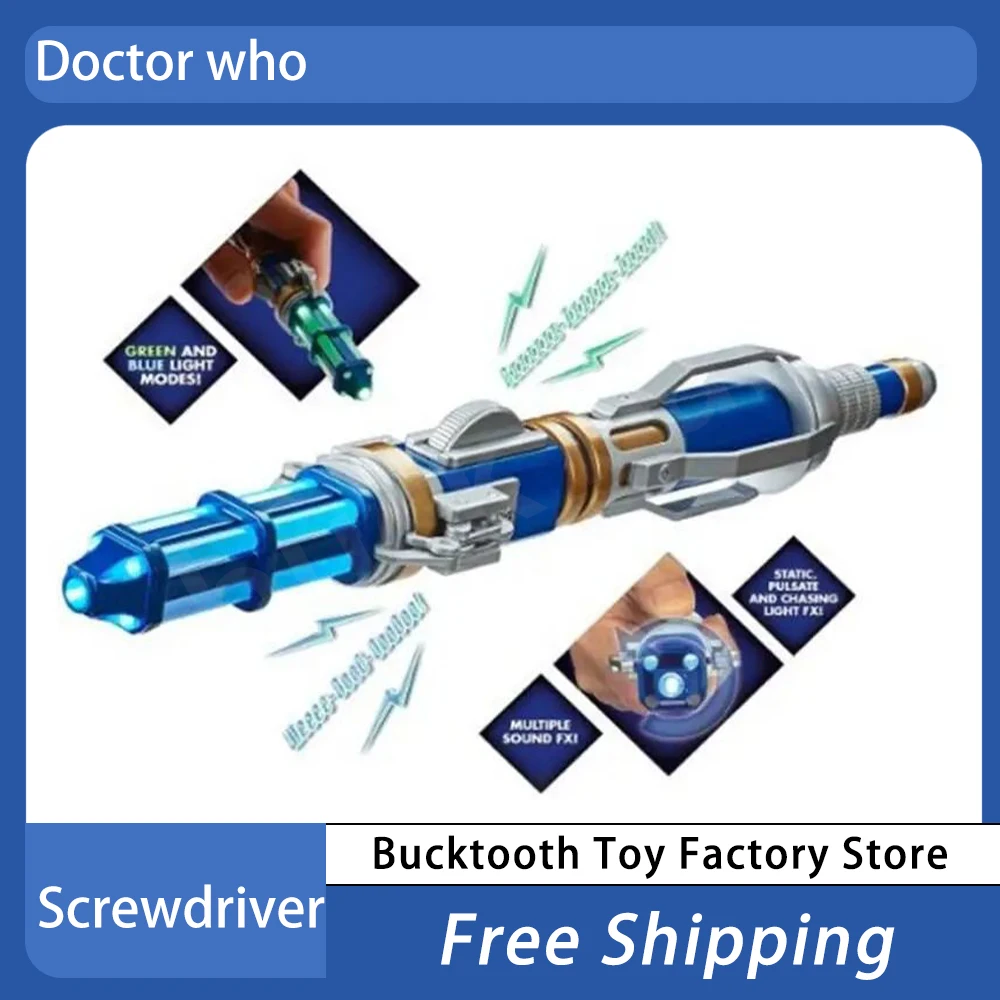 

Official Doctor Who Peripherals Figures Sonic Screwdriver 12th 10th 14fh Movie Props Model Sonics Pen Light Sounds Kid Toy Gift