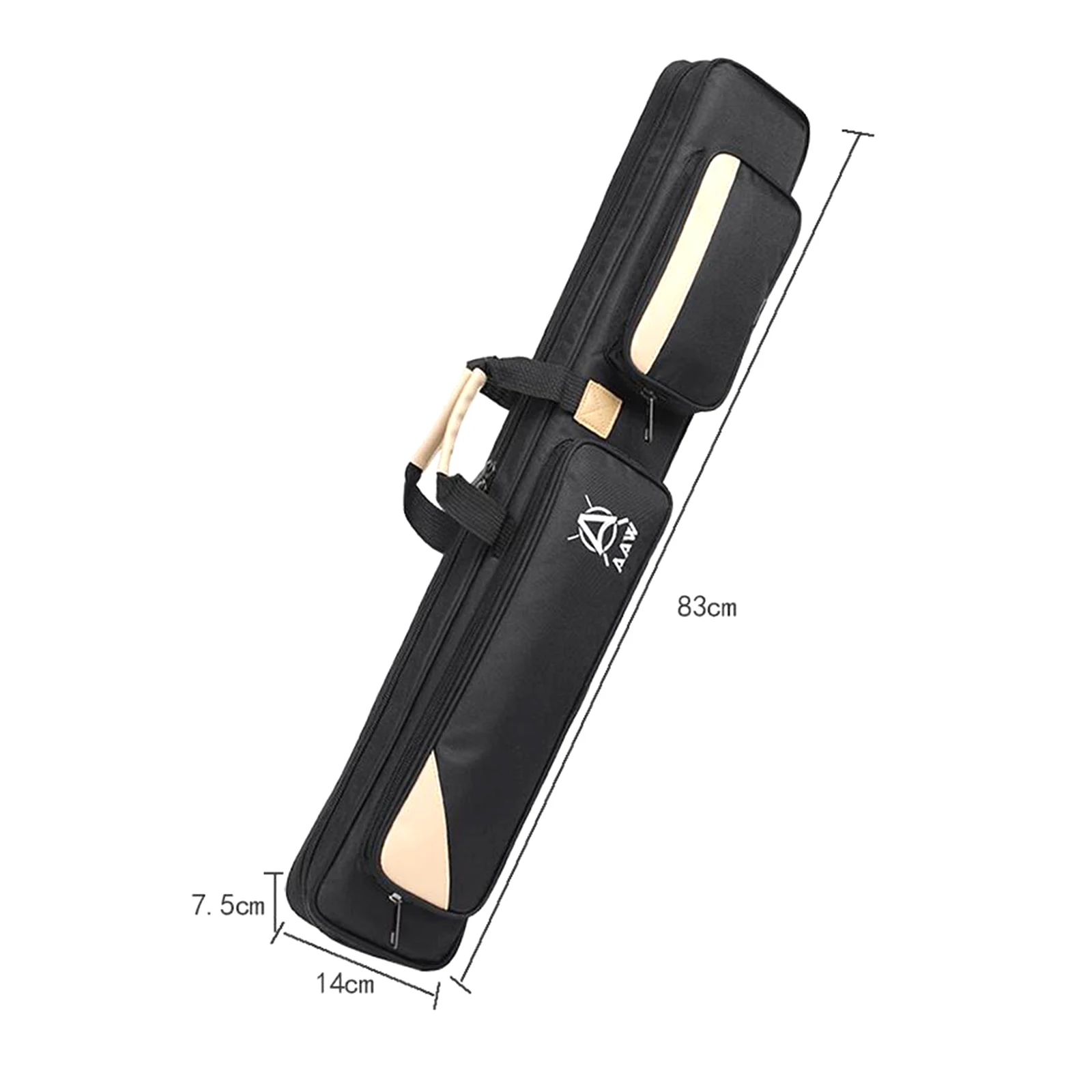 Borsa Per Stecca Da Biliardo - Nylon E Pelle, Portatile, Per 1/2 Stecca, Con Spallacci Regolabili - Foto 3