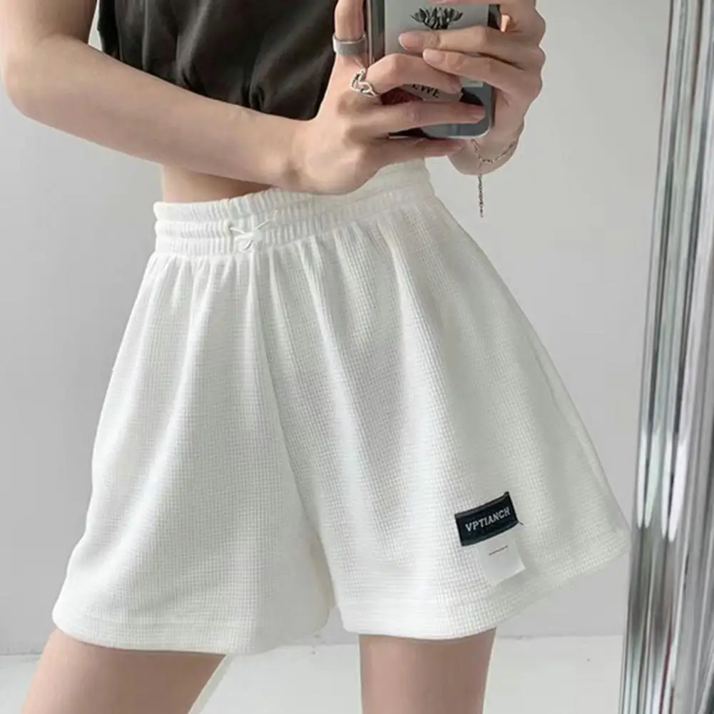 

Women's Shorts 2023 Summer High Waisted Sports Shorts Loose Bottoms Female Casual Elastic Waist Hot Pants Solid Color Homewear