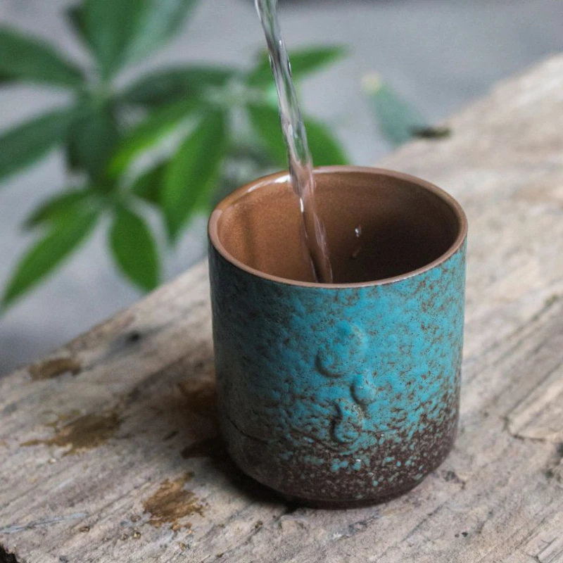 Kiln change Japanese rough pottery household master cup single cup tasting tea large creative personality kung fu tea cups