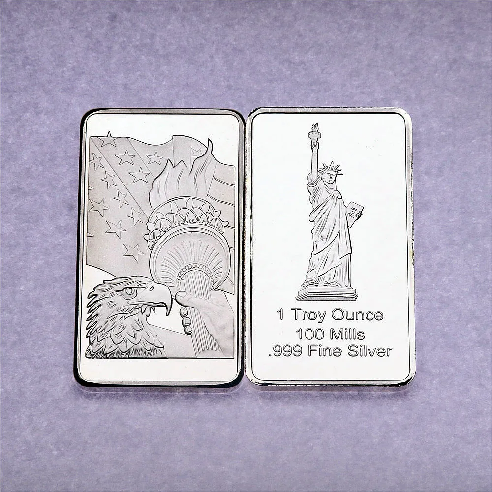 

United State Eagle Statue of Liberty Silver Bar American Eagle Silver Bullion