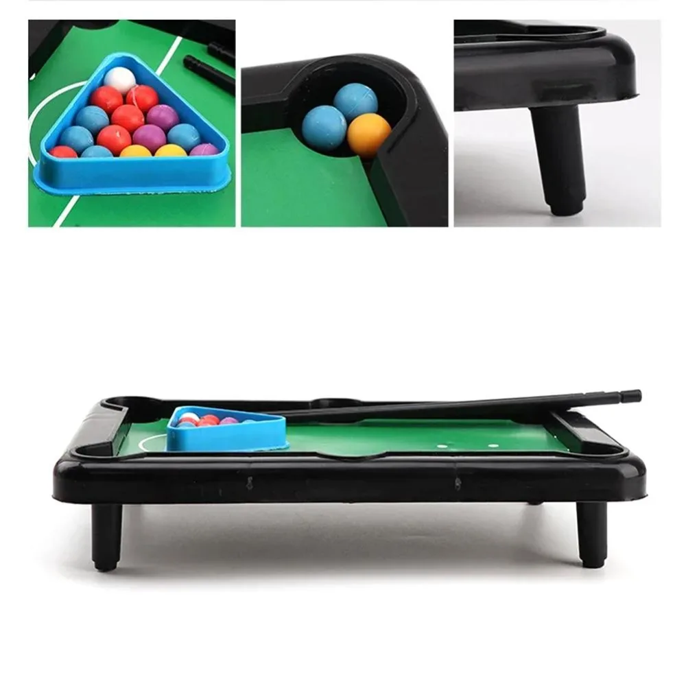 Mini Tabletop Pool Set Pool Billiards Table Game Indoor Sport Toys for Parent-Child Fun Play Leisure Educational Christmas Gifts billiard accessories pool table playset