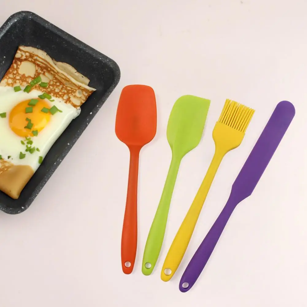 6 Pcs Silicone Baking Spatula Set Kitchen Utensils for Cooking Mixing Scraping High Heat Resistant Non Stick Dishwasher Safe Col