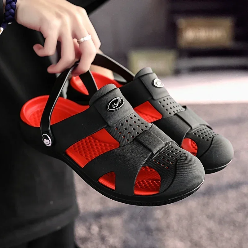 Men's Light Flat Slippers for Home High Quality Comfort Rubber Sandals Large Size Slippers for Pool Crocseo Gift Size 45