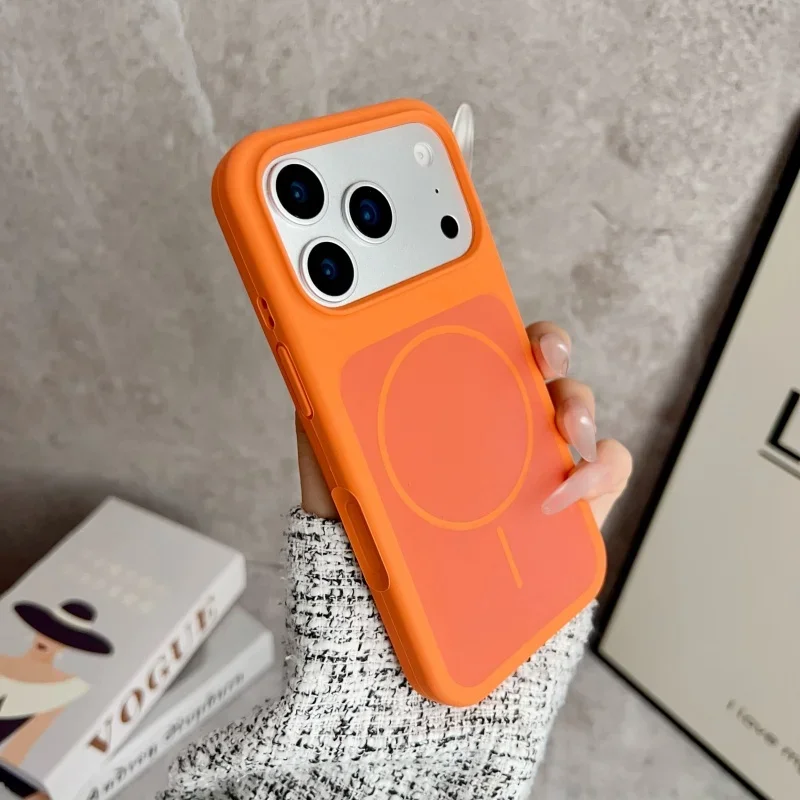 Premium Liquid Silicon MagSafe-Compatible Case with Wireless Charging Support