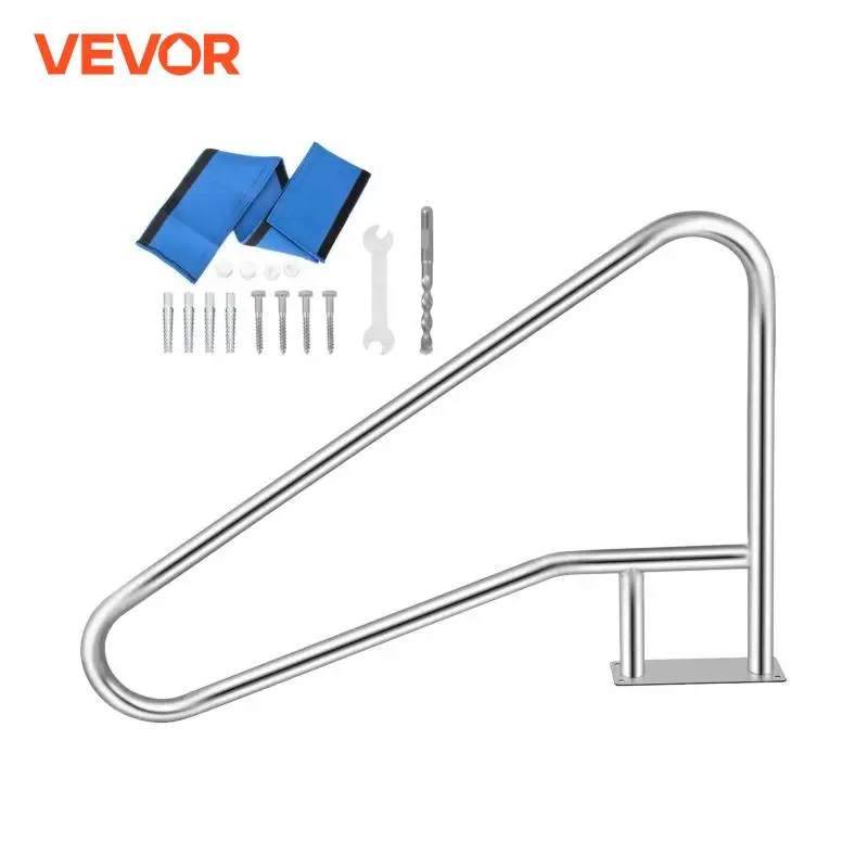 30-55"x22-32" Swimming Pool Handrail 4ft Grip Cover Humanized Design M8 Drill Bit Pool Railing Ladder Stair Rail
