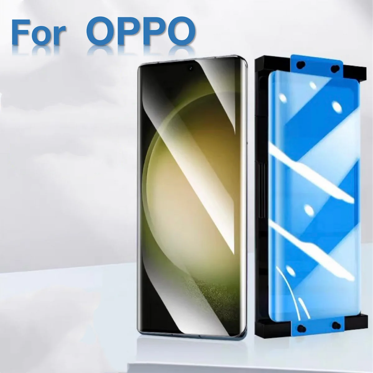 

for OPPO Find X2 X3 X5 X6 Pro Reno 10 9 8t 6 5 4 3 Pro Plus Explosion-proof Screen Protector Glass Protective with Install Kit