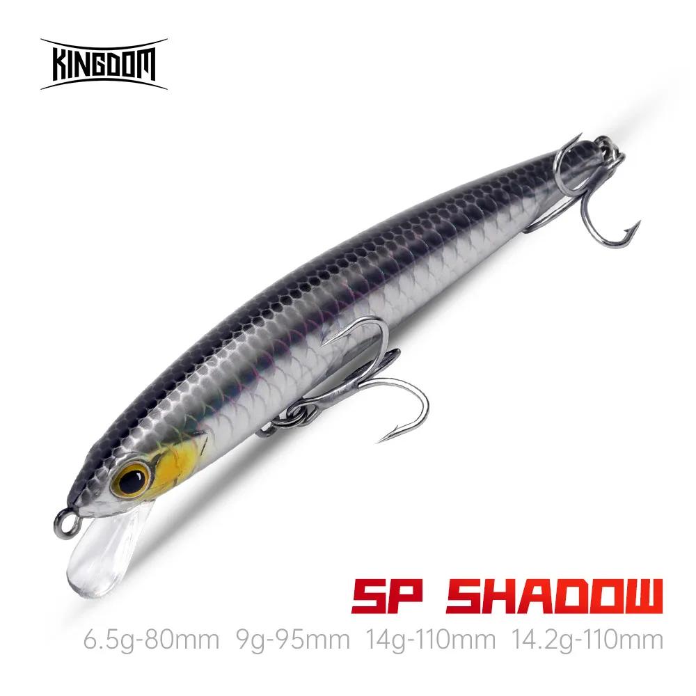 KINGDOM SP Shadow Suspending Minnow, 6.5g 9g 14g 14.2g Artificial Jerkbait Wobbler Swimbait for Bass Pike