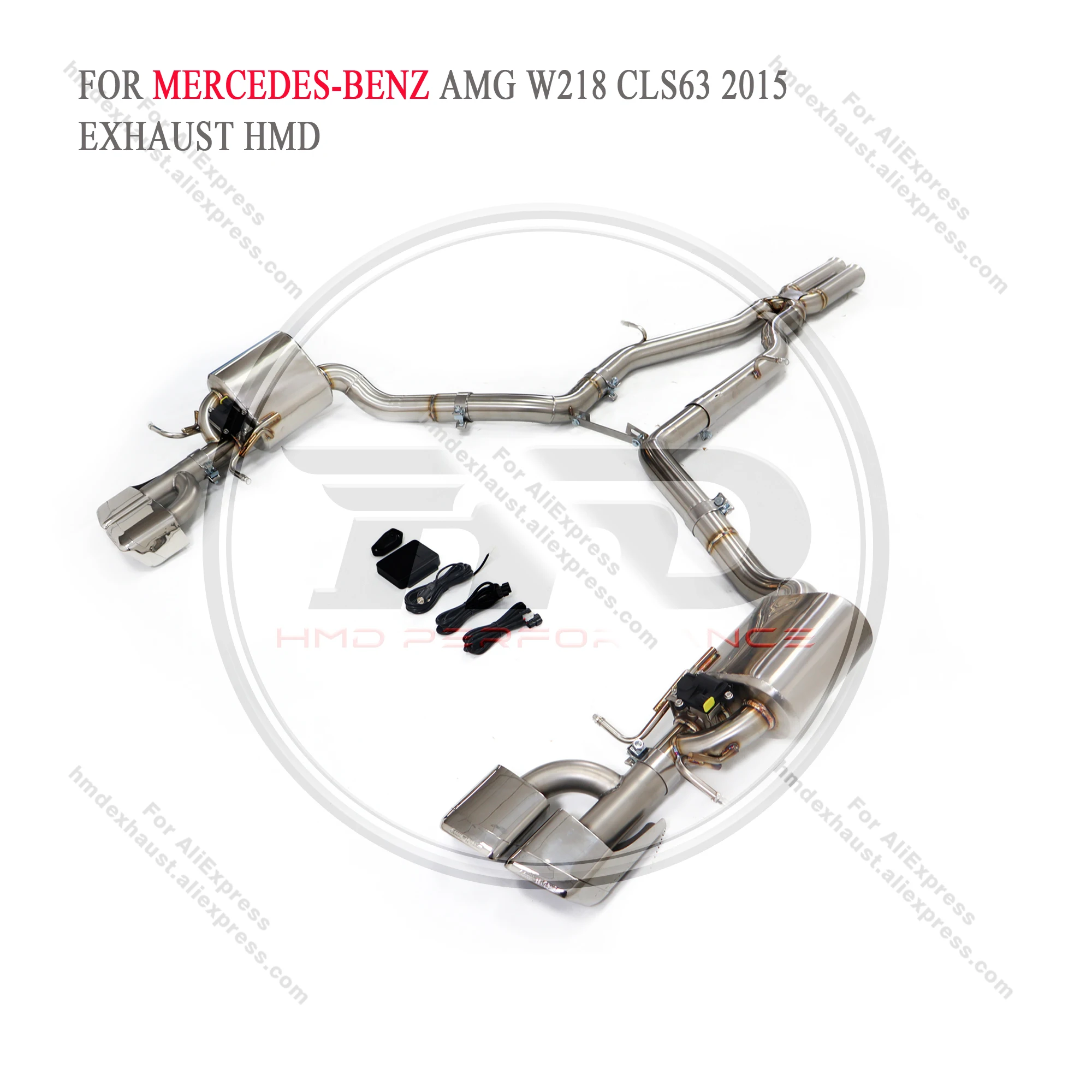 HMD Exhaust System Stainless Steel Performance Catback for Mercedes Benz AMG CLS63 W218 Muffler With Valve