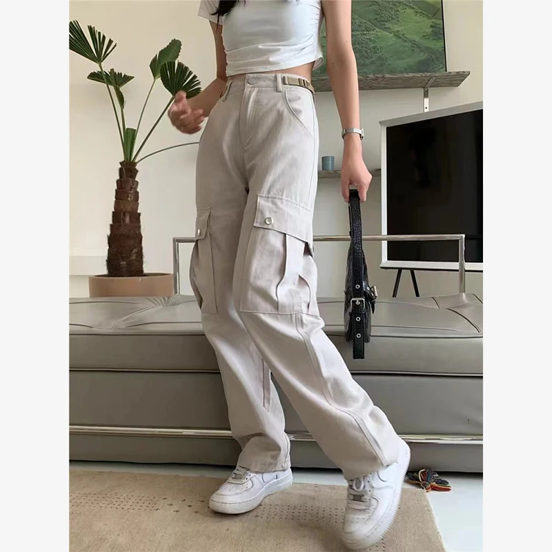 Cargo Pants Japanese Style Wide Leg Pants Y2K Japanese Style