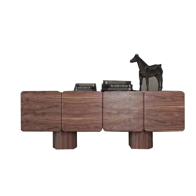 

Sideboard Cabinet North America Black Walnut Color Small Apartment Retro Creative Locker Nordic Side Cabinet