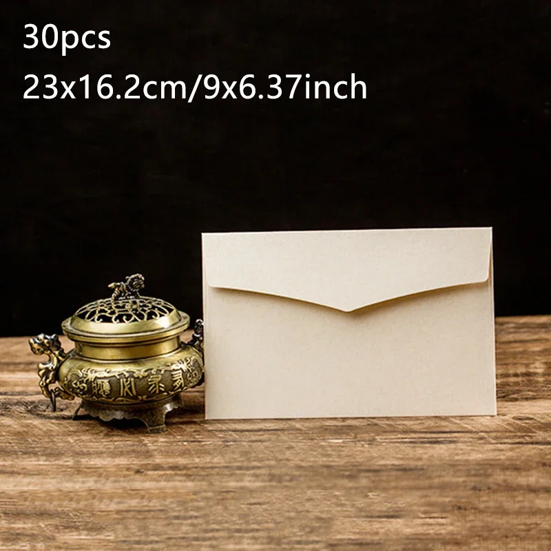 Envelope 23x16.2cm small business supplies 200g paper kraft postcard message packaging invitation wedding stationery kraft paper envelopes 30pcs
