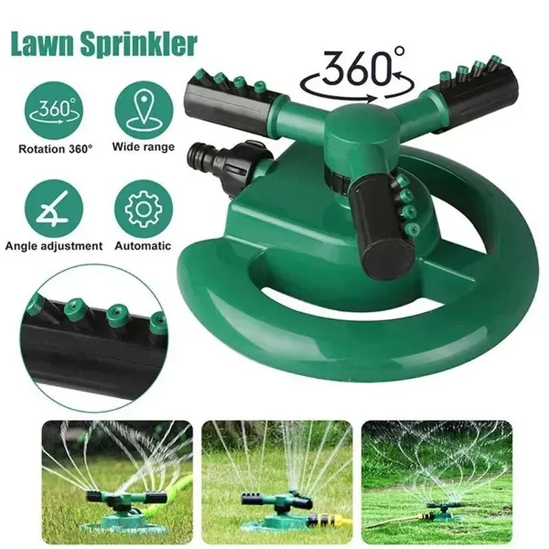 Sistema de aspersores de agua para césped de jardín, boquilla giratoria  automática de 360 grados, acoplamiento rápido, suministros de riego -  AliExpress