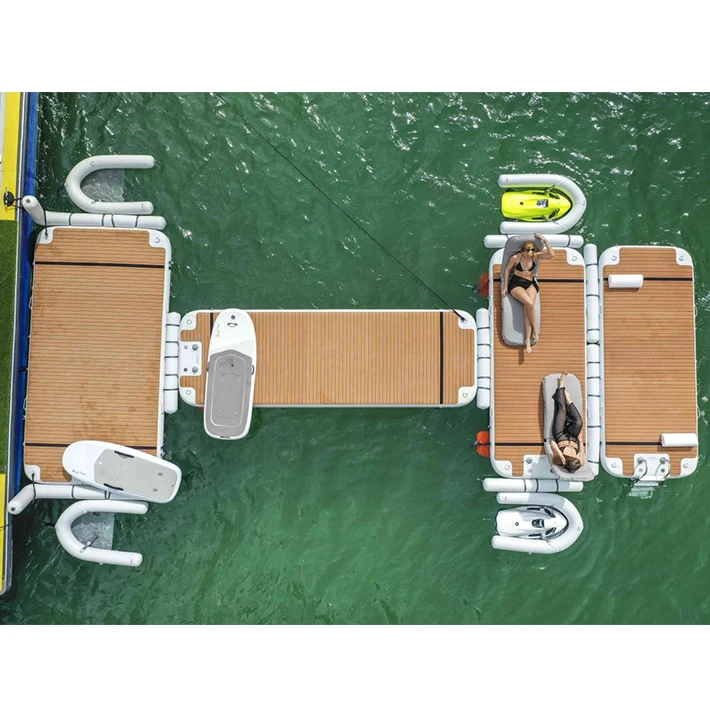 The Latest Inflatable Floating Pontoon Dock Cheap Floating Pond Island Water Platform Inflatable Water Platform