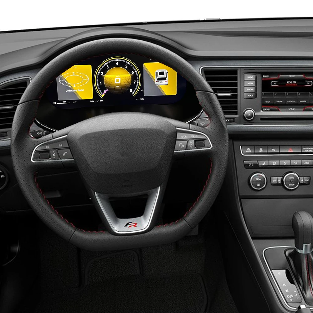 Medidor Carplay para SEAT Leon 5F 2013-2018 Panel de tablero Digital velocímetro cabina Virtual odómetro HDMI grupo de instrumentos 3