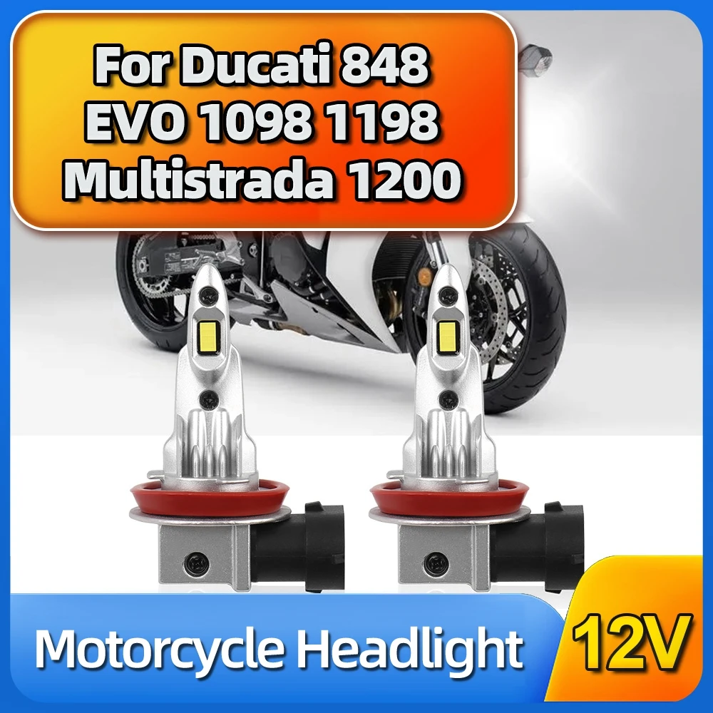 H11LEDMotorcycleHeadlightBulbs12V60000LMLedMotoLight6000K