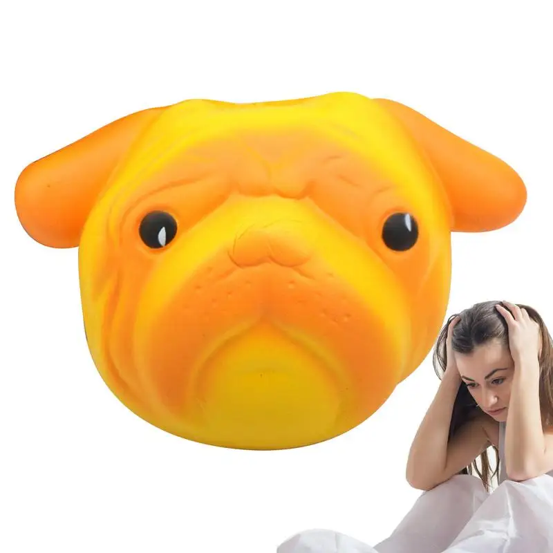 

Stress Ball Pug Sensory Rubber Bouncy Pug Dog Toy For Relaxing Mood Relaxation Funny Stress Dog Toys For Children Adults